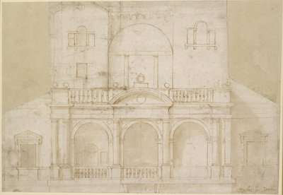 Architectural Design (Recto) by Raffaello Sanzio Raphael